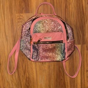 Super Pretty Kids, Women or even men’s Small Sparkle In Pink Backpack W Glitter